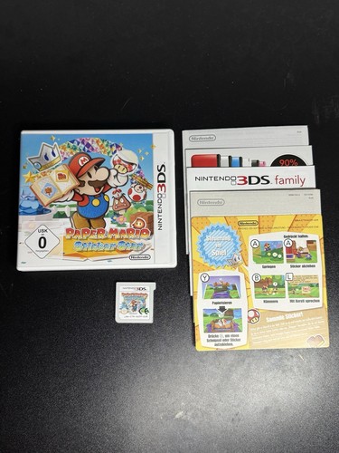 Paper mario sticker - paper, 3ds